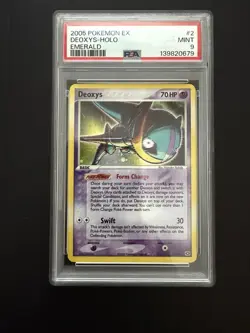 Pokemon TCG Deoxys Holo Rare Emerald 2/106 PSA 9 Mint - Image 2