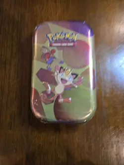 Pokemon TCG Scarlet & Violet 151 Meowth & Hitmonchan Mini Tin NEW SEALED - Image 1