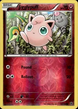 Pokemon Reverse Holo Jigglypuff XY - Fates Collide 65/124 LP - Image 1