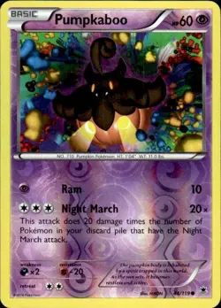 Pokemon Reverse Holo Pumpkaboo XY - Phantom Forces 44/119 LP - Image 1