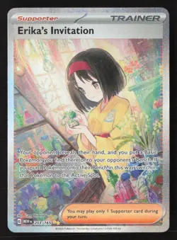 Erika's Invitation Special Illustration Rare Holofoil MEW 203/165 NM Pokemon TCG - Image 1