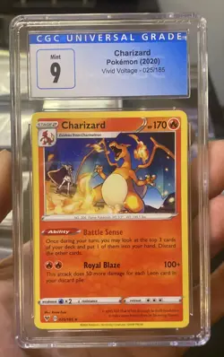 Pokemon TCG - Charizard RARE - 2020 SWSH Vivid Voltage - #025/185 - CGC Mint 9 - Image 1