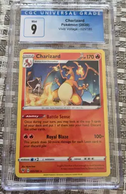 Pokemon TCG - Charizard RARE - 2020 SWSH Vivid Voltage - #025/185 - CGC Mint 9 - Image 2