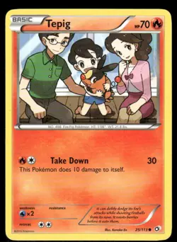 Pokemon Tepig Legendary Treasures #25/113 - Image 1