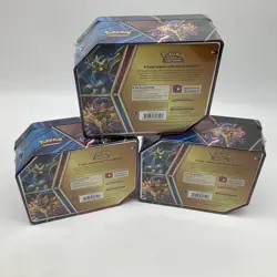 Lot of (3) Pokemon TCG 2020 Zacian Zamazenta Legend Galar Tins Sealed Evolutions - Image 2