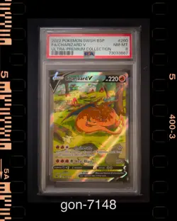 2022 Pokemon SWSH BSP Ultra Premium Collection #260 FA Charizard V PSA 8 NM-MT - Image 1