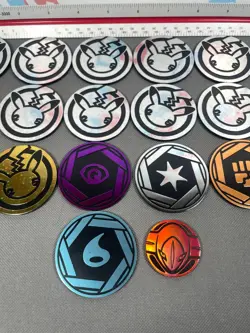 Pokemon Set 25th Anniversary Celebrations Pikachu SILVER & Gold HOLO Coins Lot - Image 3