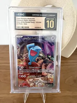 Pokemon Team Rocket's Wobbuffet Art Rare Holo CGC Pristine 10 103/098 Japanese - Image 1