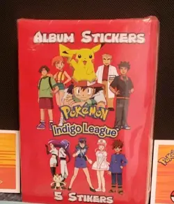 2022 Pokemon Indigo League Stickers (Peru) - Package (25 Sealed Packs) - Image 1