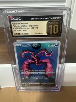 ✨ Pokemon Galarian Moltres VSTAR Universe 190/172 Art Rare CGC pristine 10⚡ - Image 1