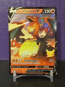 Pokemon Lance's Charizard V - SWSH133 Celebrations Promo Holo NM/M - Image 1