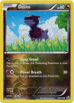 Pokemon TCG Deino Legendary Treasures 97/113 Reverse Holo Common NM/M Dragon - Image 1