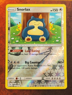 Pokemon Snorlax 158/214 Sm-Unbroken Bonds Holo Rare Reverse Holo NM 14 - Image 1