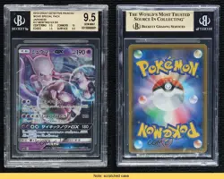 Mewtwo GX Japanese Pokemon Sun & Moon Great Detective Pikachu (smP2) BGS 9.5 - Image 3