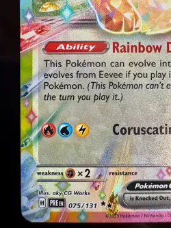 Pokemon TCG: 2025 Eevee ex 075/131-DOUBLE RARE HOLO-Prismatic Evolutions - Image 4