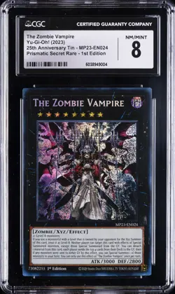 2023 YU-GI-OH! 25TH ANV TIN #MP23-EN024 THE ZOMBIE VAMPIRE CGC 8 - Image 1