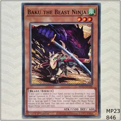Baku the Beast Ninja - MP23-EN168 - Common 1st Edition Yugioh - Image 1