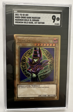 Yugioh SGC 9 MINT Dark Magician MGED-EN002 1st Edition Maximum Gold El Dorado - Image 1