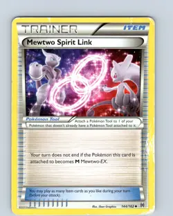Pokemon TCG Mewtwo Spirit Link XY BREAKthrough 144/162 Uncommon Card Played HP - Image 1
