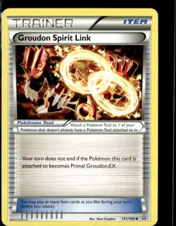 Pokemon Groudon Spirit Link 131/160 Primal Clash Non Holo Uncommon 2 Card Lot - Image 1