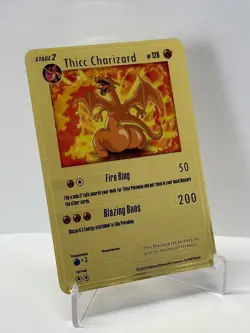 Thicc Charizard HP120 Metal Pokemon Card-Collectible Gift Display HOT!! - Image 3