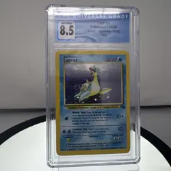Pokemon TCG Lapras Fossil First Edition Holo Rare Card CGC New Label 8.5 - Image 3