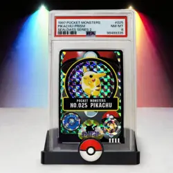 Pikachu⚡Prism Sealdass 1997 POCKET MONSTERS #025 Series 2 Pokemon Card PSA 8✨ - Image 1