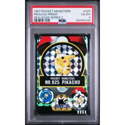 Pikachu⚡Prism Sealdass 1997 POCKET MONSTERS #025 Series 2 Pokemon Card PSA 8✨ - Image 4