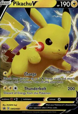 Pikachu V - Holo Promo SWSH: Sword & Shield Promo Cards SWSH061 NM - Image 1