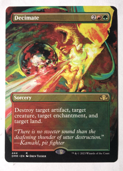 Decimate BORDERLESS 444 Dominaria Remastered MTG Magic the Gathering NM - Image 1