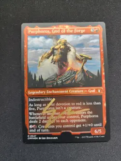 MTG Artist Proof (Purphoros, God Of The Forge) Signed Foil Etched - Image 1
