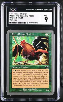 FREE-RANGE CHICKEN Unglued CGC 9 Mint MTG [Nostalgium] - Image 1