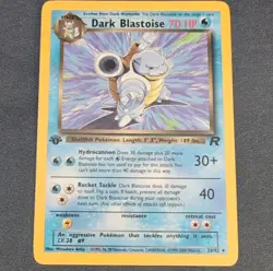 Pokemon Dark Blastoise Team Rocket Rare 1st Edition English Card #20/82 2000 - Image 1