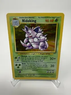 Pokemon Nidoking 11/102 Base Set Holo 1999 WOTC Unlimited Card - Image 1