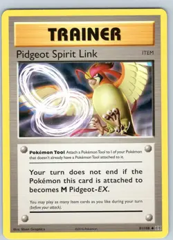 Pokemon TCG Pidgeot Spirit Link XY Evolutions 81/108 Regular Uncommon Card NM - Image 1