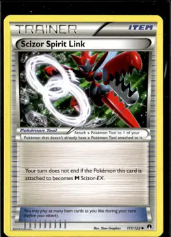 Pokemon Scizor Spirit Link 111/122 BREAKpoint Non Holo Uncommon LP 2 Card Lot - Image 1