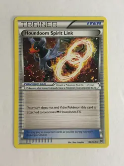 Pokemon TCG BREAKthrough Houndoom Spirit Link 142/162 Light Played - Image 1