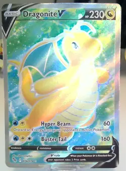 Dragonite V (Full Art) 076/078 Pokemon GO Holo - Image 1