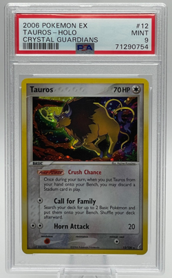 2006 POKEMON EX CRYSTAL GUARDIANS #12 TAUROS-HOLO PSA 9 MINT - Image 1