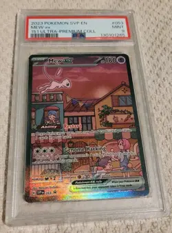 2023 Pokemon SV Black Star Promo Mew Ex 151 UPC #053 PSA 9 Mint - Image 1