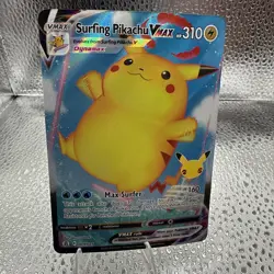 Pokemon Surfing Pikachu VMAX ⭐ 009/025 Holo Rare VMAX Celebrations 2021 NM - Image 1