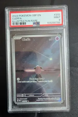 2023 Pokemon Obsidian Flames Cleffa 202/197 IR PSA 9 **FREE SHIPPING** - Image 2