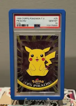 1999 POKEMON TOPPS TV PIKACHU FOIL #25 **TEXTURED EMBOSSED** - Image 2