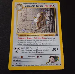 Pokemon TCG Giovanni's Persian 8/132 Gym Challenge Holo Rare - Image 1