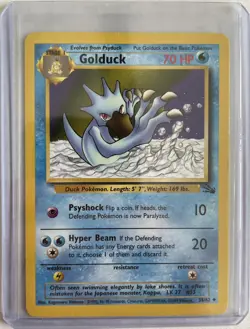 Pokemon TCG Unlimited Fossil Set Golduck 35/62 NM - Image 1
