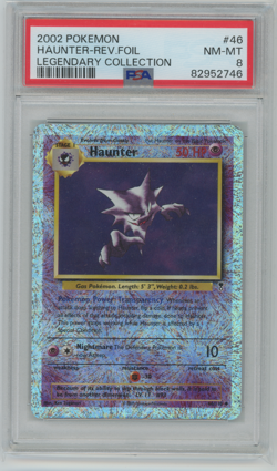 2002 Pokemon Legendary Collection #46 HAUNTER-REVERSE FOIL PSA 8 - Image 1