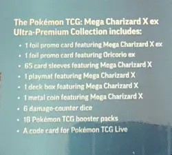 Pokemon TCG: Mega Evolution ~ Mega Charizard X ex ~ Ultra Premium Collection UPC - Image 4