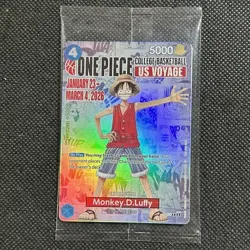 One Piece College Basketball US Voyage Promo Card Monkey D. Luffy (SEALED) - Image 1