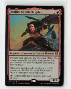 Brallin, Skyshark Rider Commander 2020 FOIL Magic The Gathering MTG Card - Image 1