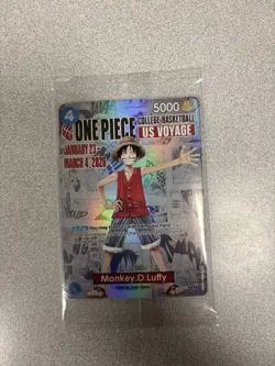 One Piece ERROR CARD!!!! Monkey.D.Luffy (055) (College Basketball US Voyage) - Image 1